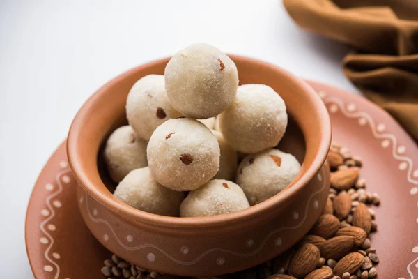 Rmik Rawa Rava Laddu Veya Laddoo Veya Ladu Laddu Maharashtra — Stok fotoğraf