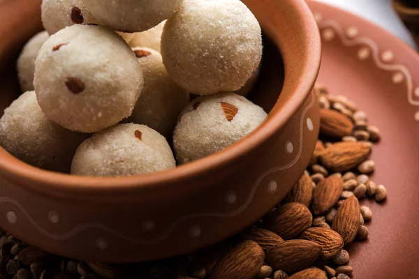 Rmik Rawa Rava Laddu Veya Laddoo Veya Ladu Laddu Maharashtra — Stok fotoğraf