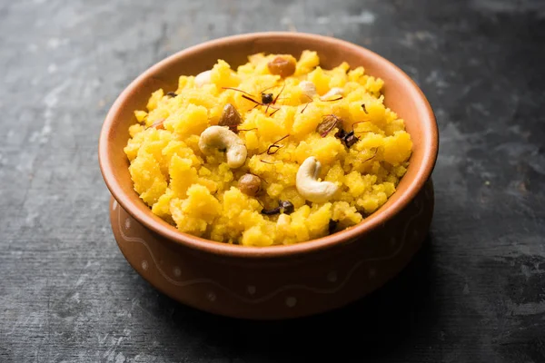 Ananas Sheera Halwa Noto Anche Come Ananas Keshri Shira Ricetta — Foto Stock