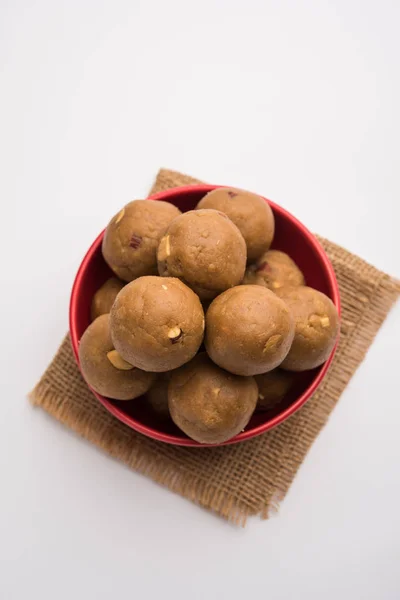 Churma Ladoo Atta Laddoo Harina Trigo Laddu Elaborado Con Ghee —  Fotos de Stock