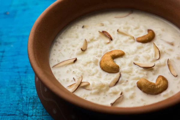 Pirinç Kheer Veya Firni Veya Chawal Khir Hint Yarımadasından Bir — Stok fotoğraf