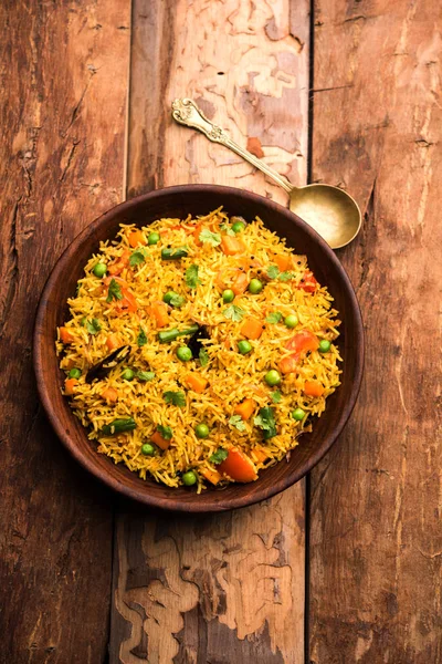 Tawa Pulao Pulav Pilaf Pilau Een Indiaas Straatvoedsel Gemaakt Met — Stockfoto