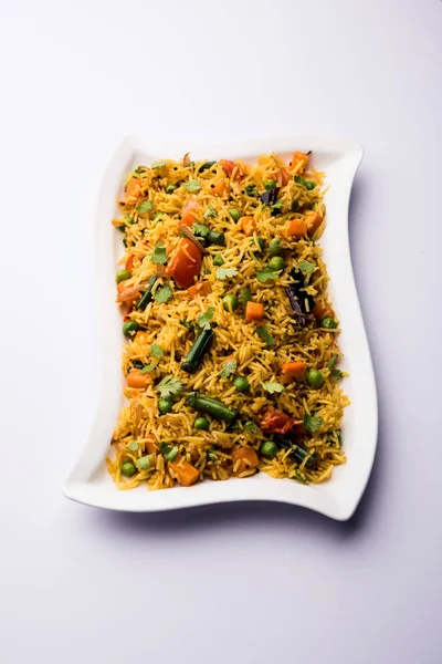 Tawa Pulao Pulav Pilaf Pilau Jest Indian Street Food Wykonane — Zdjęcie stockowe