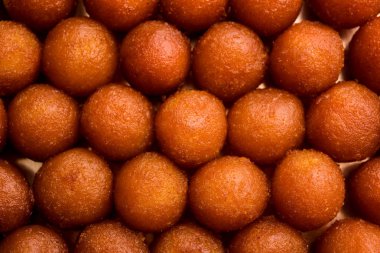 Geleneksel ev yapımı Gulab Jamun tatlısı Hindistan 'dan