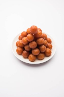 Geleneksel ev yapımı Gulab Jamun tatlısı Hindistan 'dan