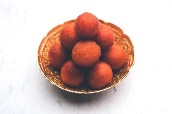 Traditionelle Hausgemachte Gulab Jamun Süßigkeiten Aus Indien — Stockfoto