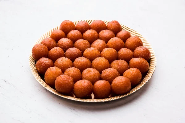 Traditionelle Hausgemachte Gulab Jamun Süßigkeiten Aus Indien — Stockfoto