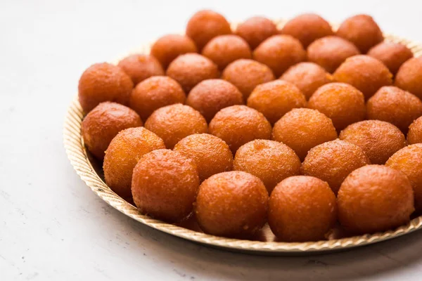 Traditionelle Hausgemachte Gulab Jamun Süßigkeiten Aus Indien — Stockfoto