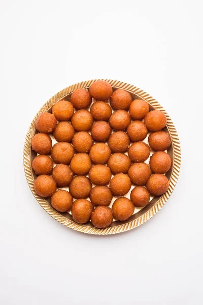 Tradycyjne Domowe Gulab Jamun Słodycze Indii — Zdjęcie stockowe