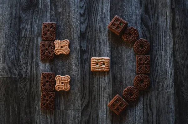 yüz siluet yapma çikolata ve vanilya çerezler