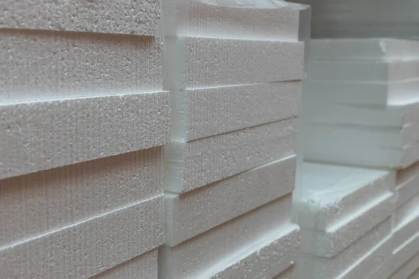Styrofoam Stacks Building Materials Warehouse Store — Stock Photo, Image