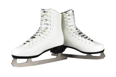 Beyaz arkaplanda kırpma yolu ile izole edilmiş artistik patenler