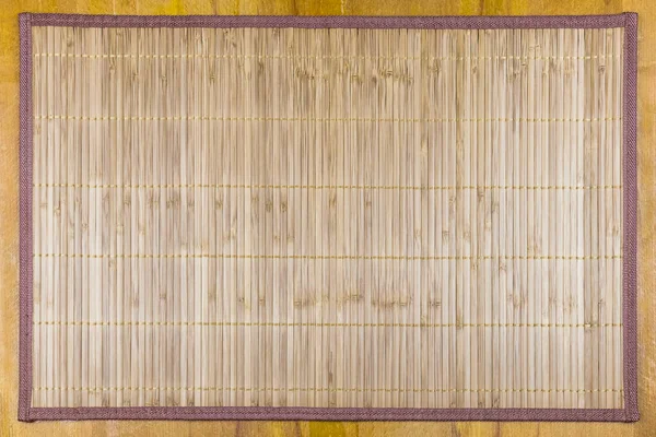 Servilleta Bambú Con Marco Material Textura Vista Superior Fondo — Foto de Stock