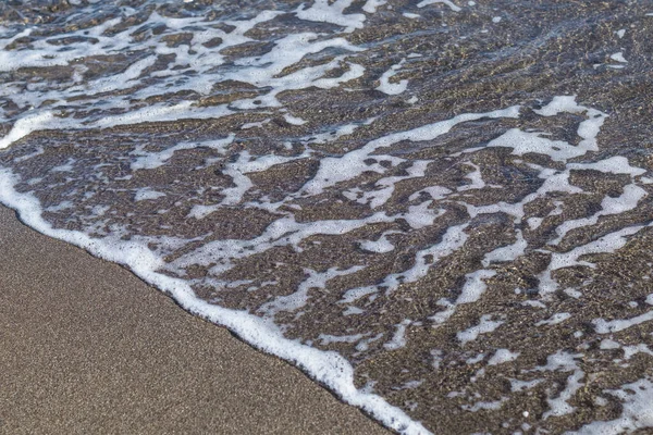 Texture Foamy Wave Sand Beach Background — Stock Photo, Image