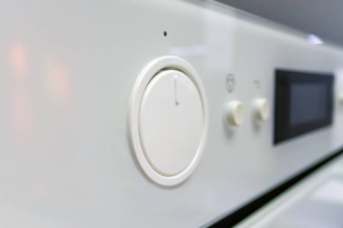 Mikrodalga fırın düğmesi. Ev teknolojisi.