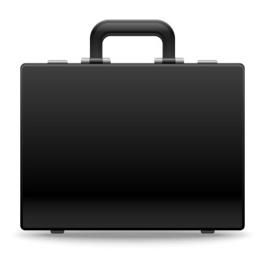 Siyah evrak çantası vektör çizim