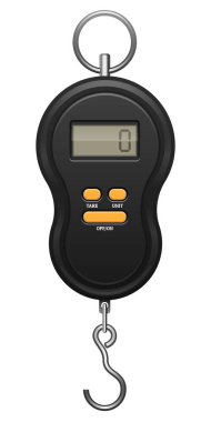 Turuncu düğmesine ile siyah elektronik konutlardan denge
