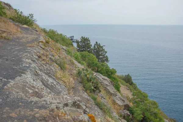 Rocce Vista Sulla Costa Del Mar Nero Russia — Foto Stock