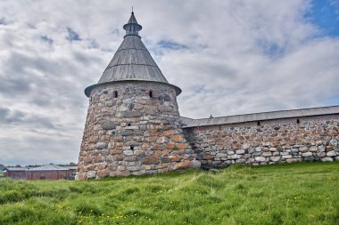 Eski Solovetsky manastır beyaz deniz Rusya