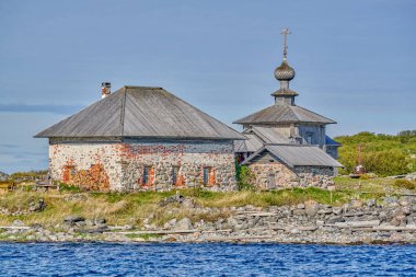 Eski Solovetsky manastır beyaz deniz Rusya