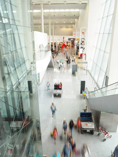 Augustus 2018 Brussels Airport België Uitzicht 2015 Ingehuldigd Connector Gebouw — Stockfoto