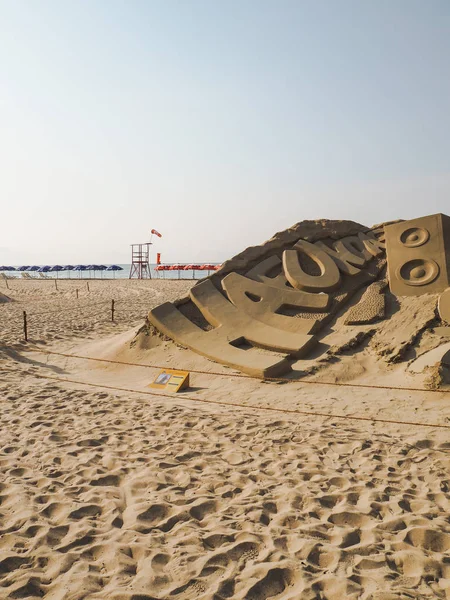 Escultura Arena Playa Haeundae Busan Famosa Por Festival Arena Popular —  Fotos de Stock