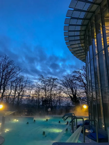 December 2018 Spa Belgium Outdoor Pool Les Thermes Spa Main — Stock Photo, Image