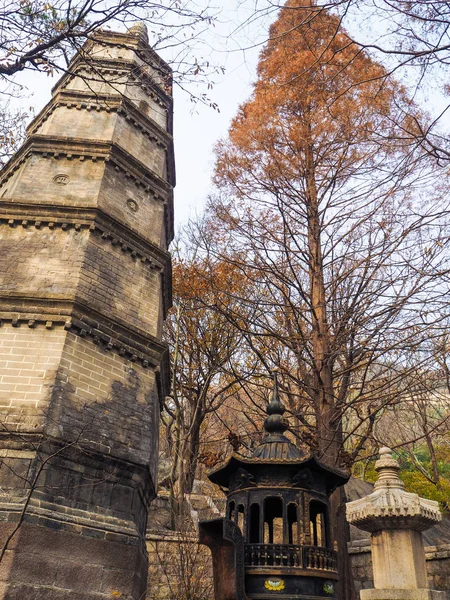 Циндао Китай Декабрь 2017 Большая Ступа Горелка Ладана Построенные Монаха — стоковое фото