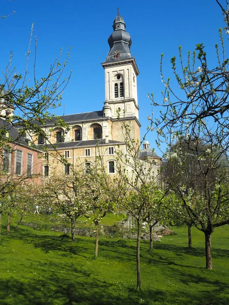 Dolda Trädgård Från Saint Peter Abbey Staden Gent Centrum Gynnas — Stockfoto