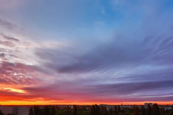 Sky Clouds City Sunset — Stock Photo, Image