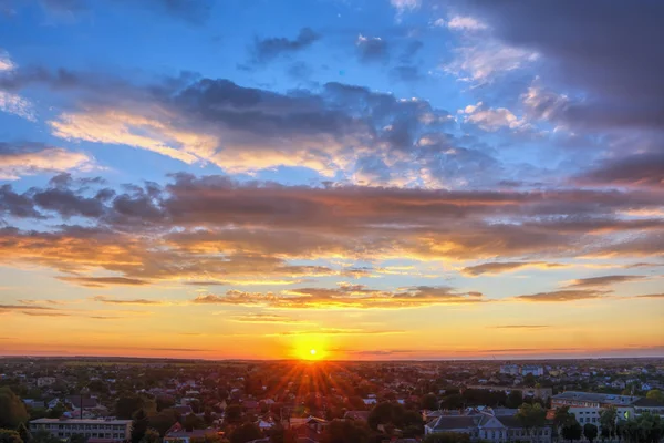 Sun Sky Clouds City Sunset — Stock Photo, Image