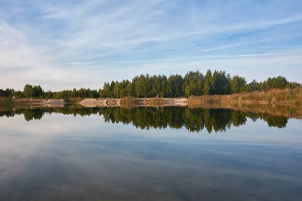 Evening Landscape Pond Forest Coast — Stock Photo, Image