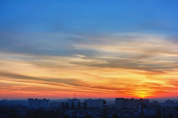 Obloha Mraky Při Východu Slunce Nad Ránem — Stock fotografie
