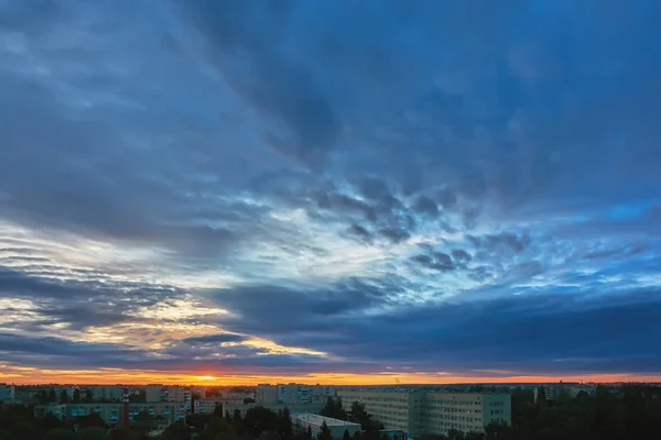 Sunrise Morning City Sky Clouds — Stock Photo, Image