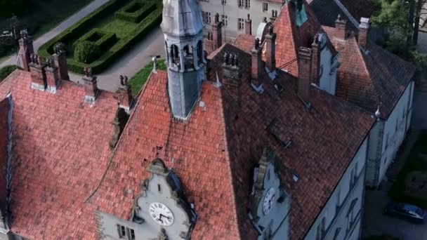 Vista Aérea Del Castillo Schonborn Uno Los Edificios Más Bellos — Vídeos de Stock