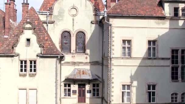 Luftaufnahme Der Burg Schonborn Ist Eines Der Schönsten Und Berühmtesten — Stockvideo