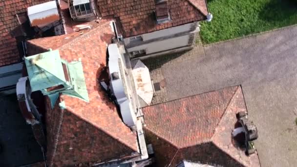 Vista Aérea Del Castillo Schonborn Uno Los Edificios Más Bellos — Vídeos de Stock