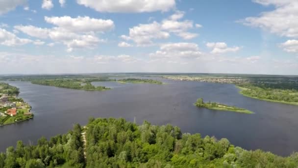 Terreno Paludoso Riprese Aeree Ucraina Fiume Dnieper — Video Stock