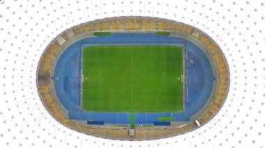 Kiev, Ukrayna Hava çekim Olimpiyat Stadı. Üstten görünüm Olympic ulusal spor kompleksi Kiev, Europe. Olimpiyat ulusal spor kompleksi. 2018 Uefa Şampiyonlar Ligi Finali