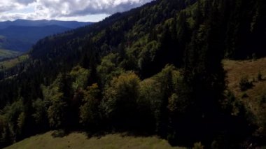 Yaz aylarında hava görünümünü Karpat takoz. Karpat doğa, göl montaj. Havadan görünümü Synevir Gölü, Ukrayna