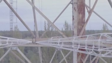 Havadan görünümü Duga-1 dizi thechernobyl dışlama bölgesi içinde. Duga Sovietover--horizonused Sovietmissile defenseearly uyarı radarnetwork bir parçası olarak yapıldı.