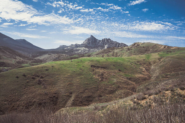 View of Crimea mountains in Mount Syuriu Kaya, Koktebel, Crimea