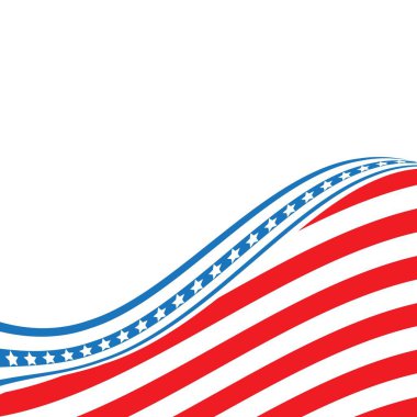 Amerikan bayrağı. Birleşik Devletler bayrak geçmişi. Vektör 10