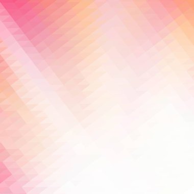 Pembe çokgen çizim, üçgenlerden oluşur. Origami tarzında gradyanı olan geometrik arkaplan. İşiniz için üçgen tasarım.