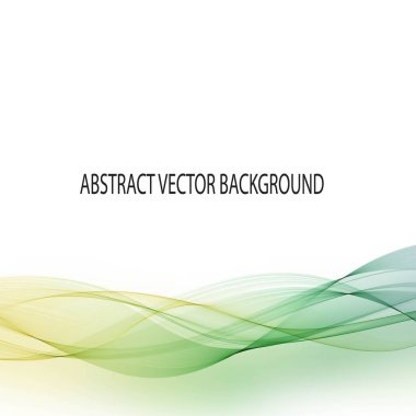 Beyaz arkaplanda soyut renk dalgaları. yeşil, mavi, sarı