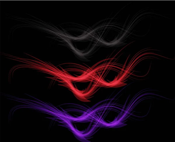 Abstract Wave ontwerp. set van kleur golven. Achtergrond — Stockvector