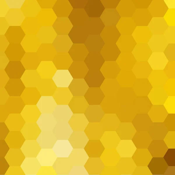 Geometric image of hexagons. Vector honey background, yellow and orange hexagon. — Stock Vector