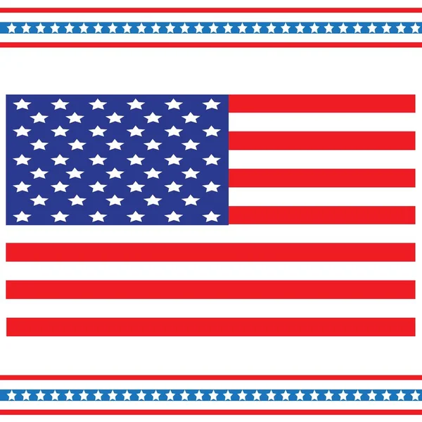 A bandeira nacional dos Estados Unidos, também conhecida como Stars and Stripes. Férias de memória e veteranos, Dia Presidencial, Dia da Bandeira e Dia da Independência. —  Vetores de Stock