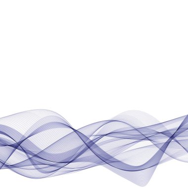 Mavi vektör dalgası. Soyut çizgiler. Reklam düzeni. 10 saniye.