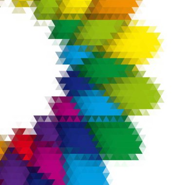 Geometrik tasarım, Mozaik bir vektör kaleydoskop, soyut Mozaik Arka Plan, renkli Fütüristik Arka plan, geometrik Üçgen Desen. Mozaik doku. Vitray etkisi.